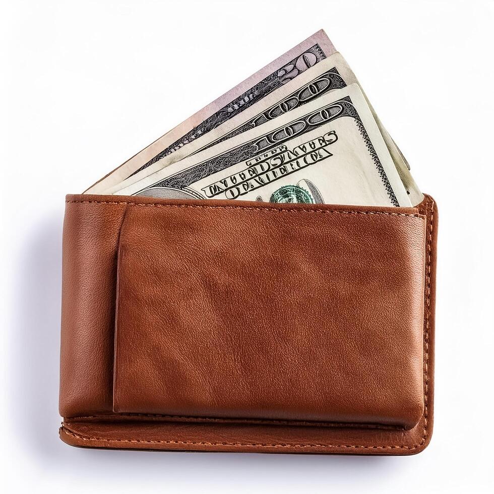 wallet isolated on white background photo
