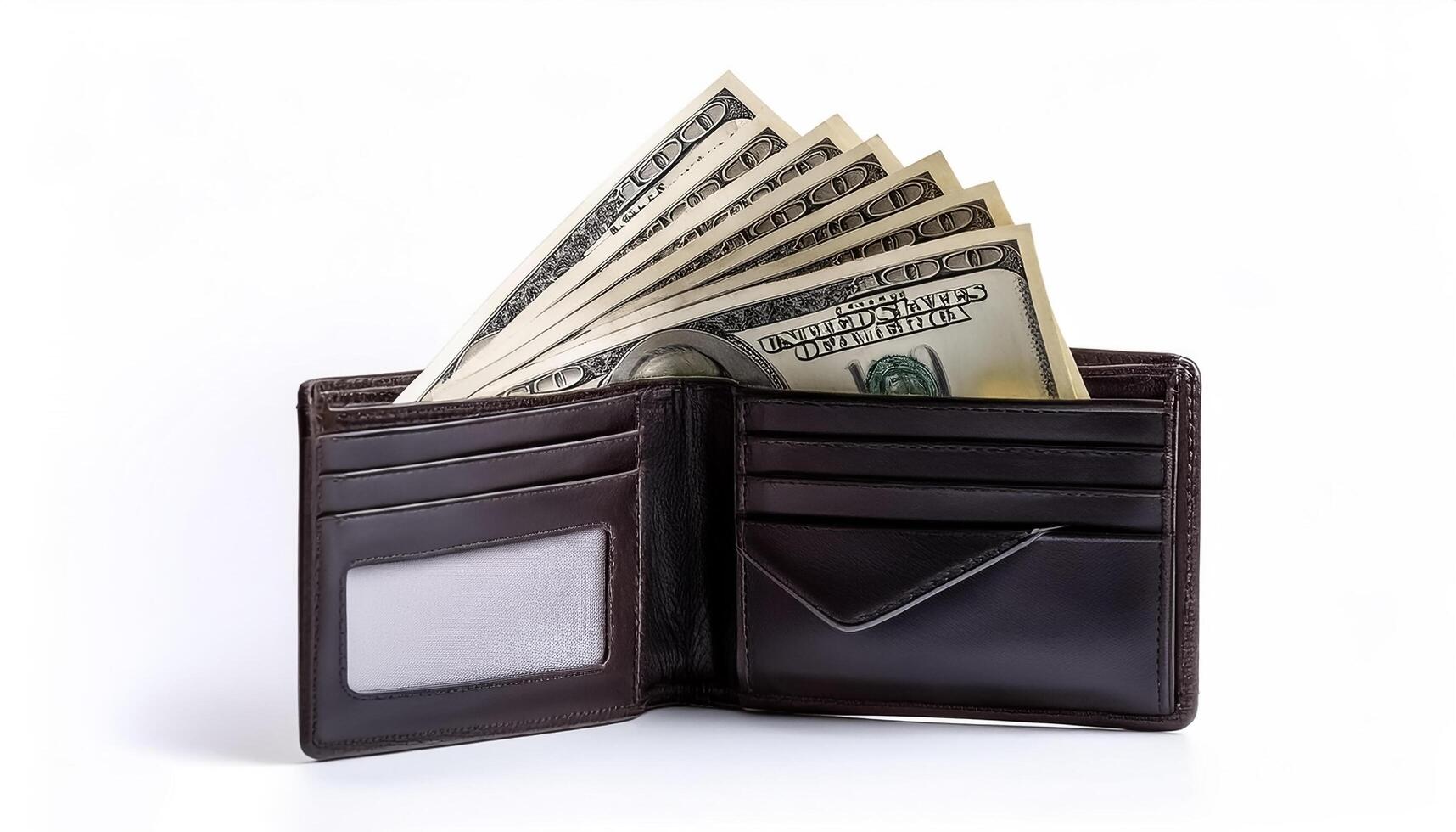 wallet isolated on white background photo