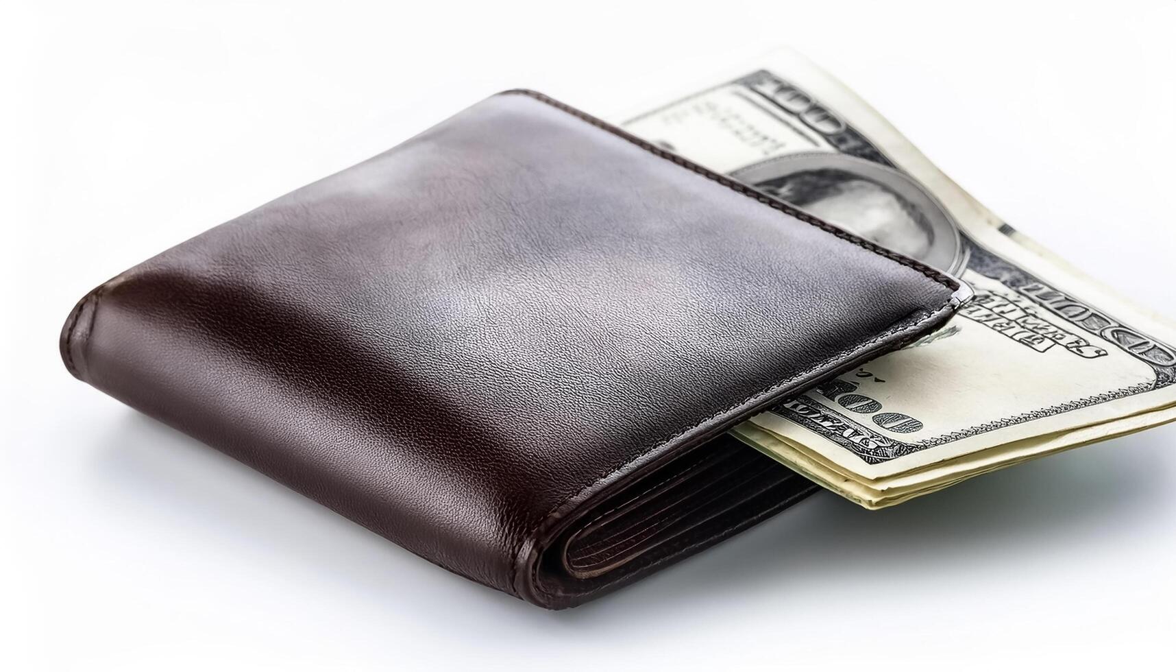 wallet isolated on white background photo