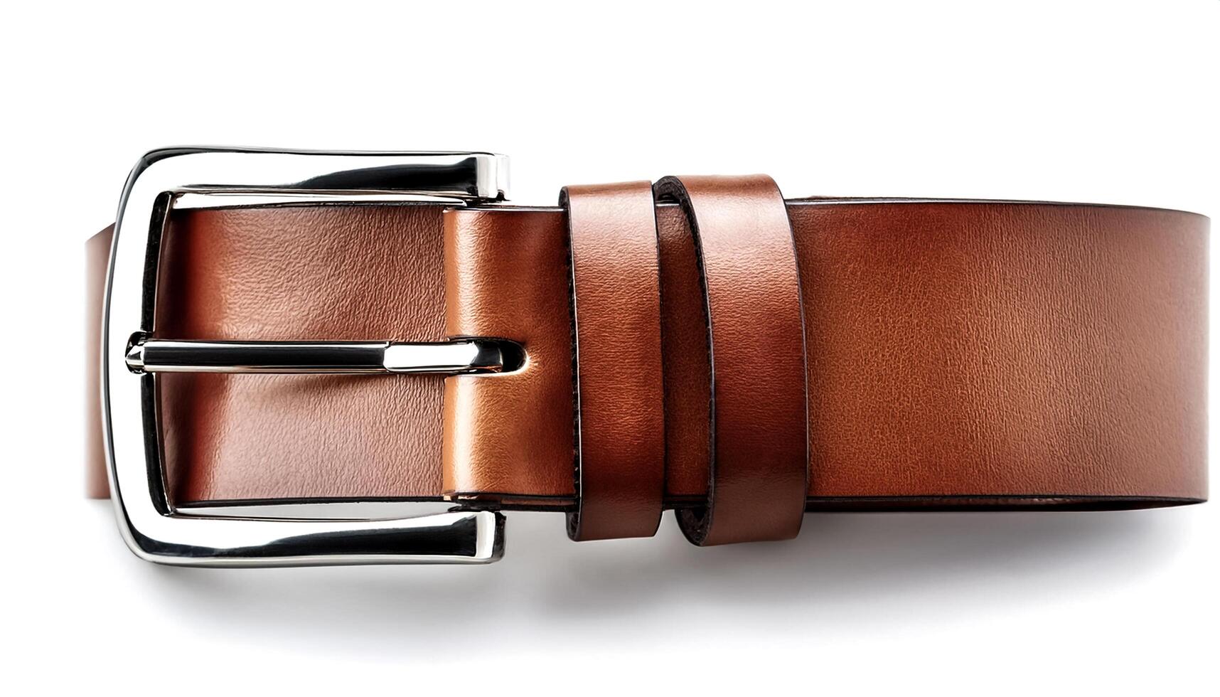 leather belt isolated on white background photo