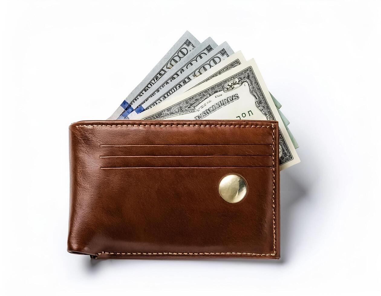 wallet isolated on white background photo