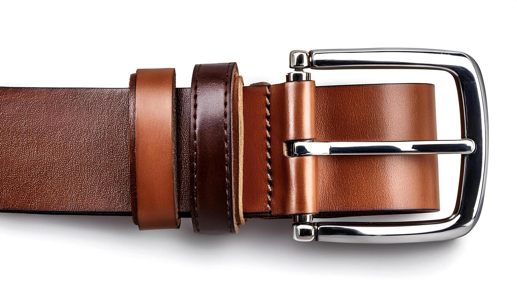 leather belt isolated on white background photo