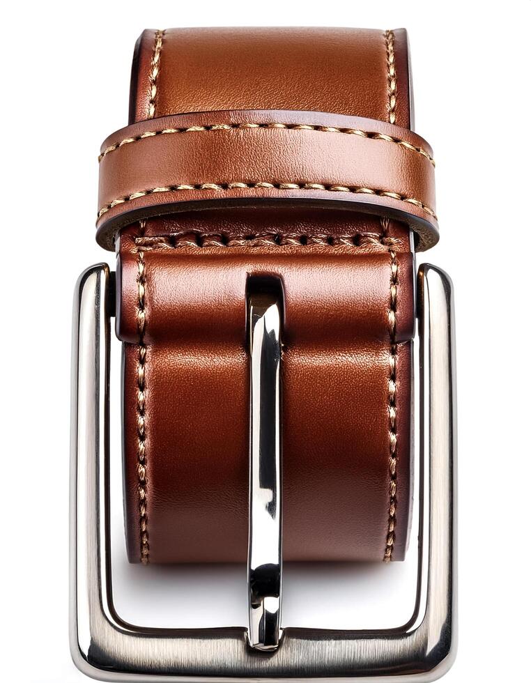 leather belt isolated on white background photo