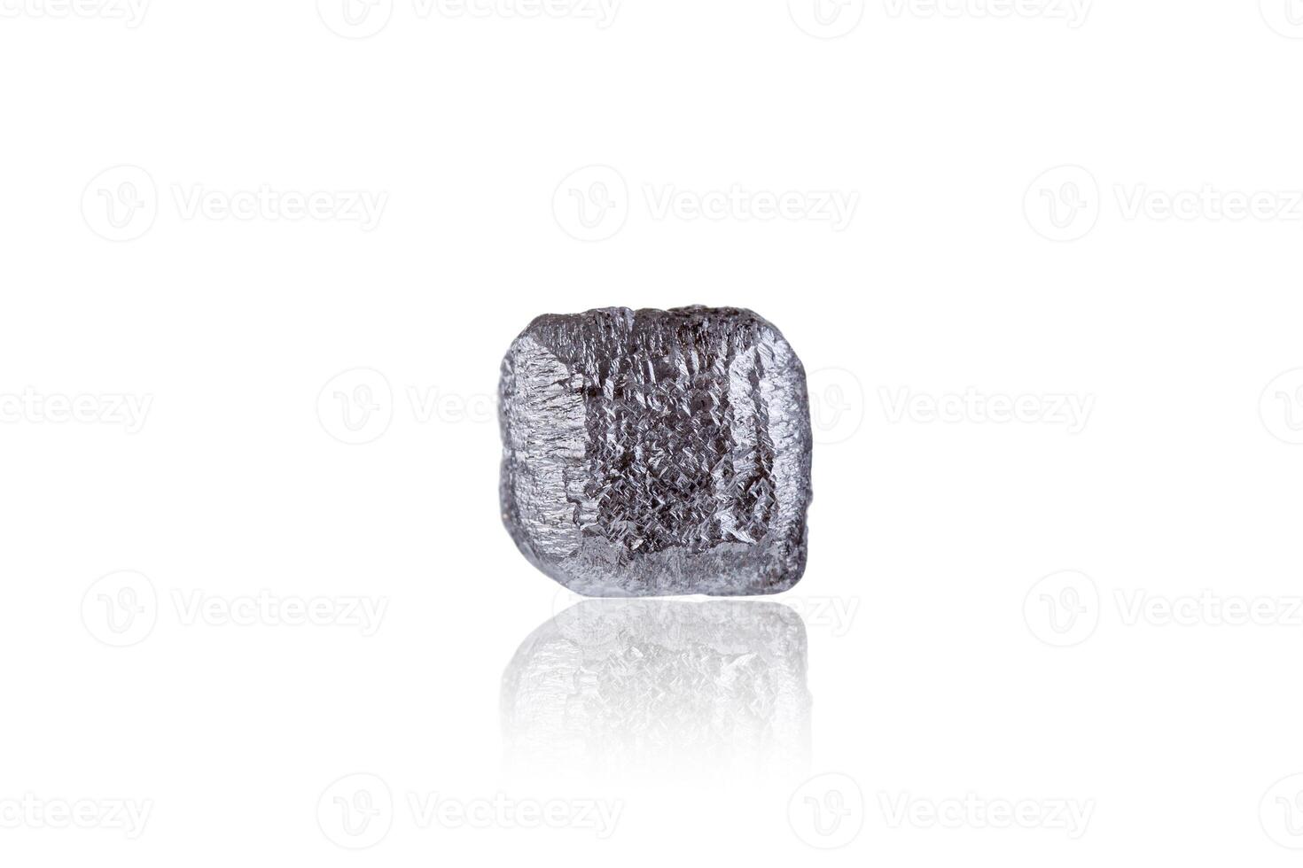 Macro mineral stone not polished diamond, on a white background, isolated on a transparent background photo