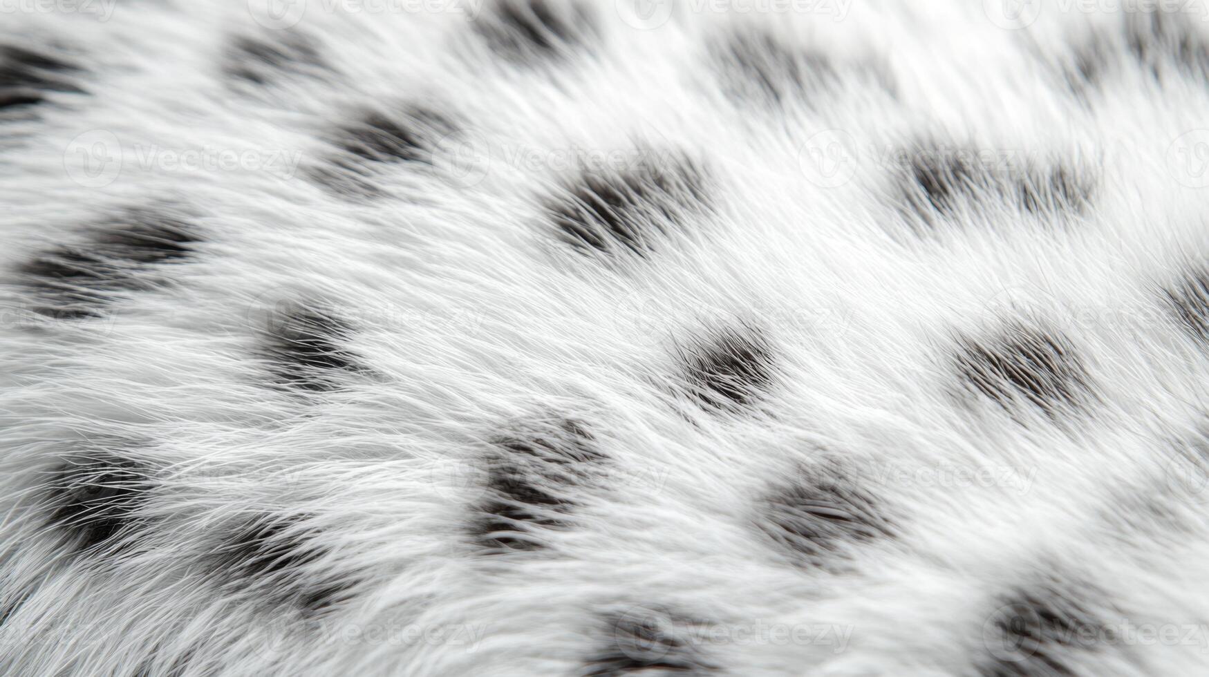 Close-up Texture of a Spotted White Fur Fabric photo