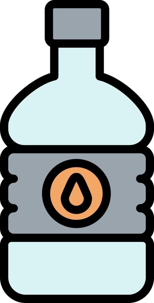 Mineral Water Line Filled Icon vector