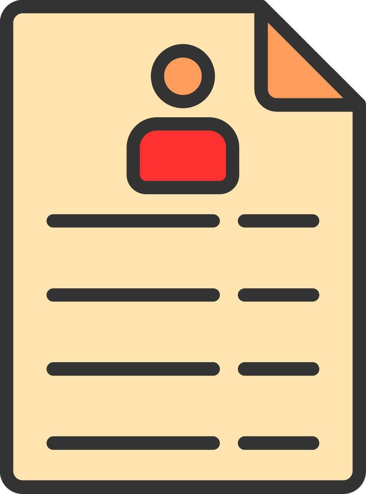 CV Line Filled Icon vector