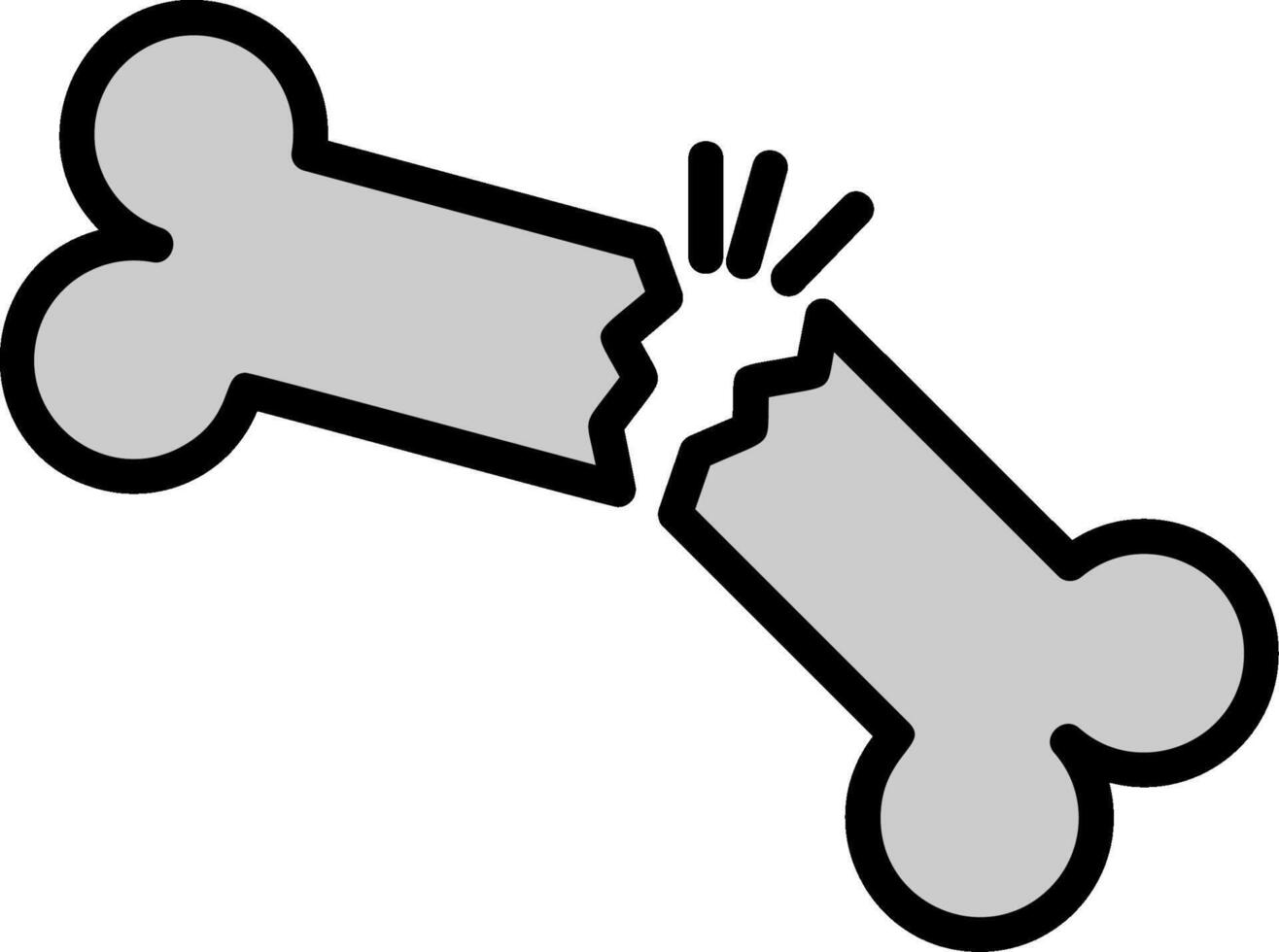 Bone Line Filled Icon vector