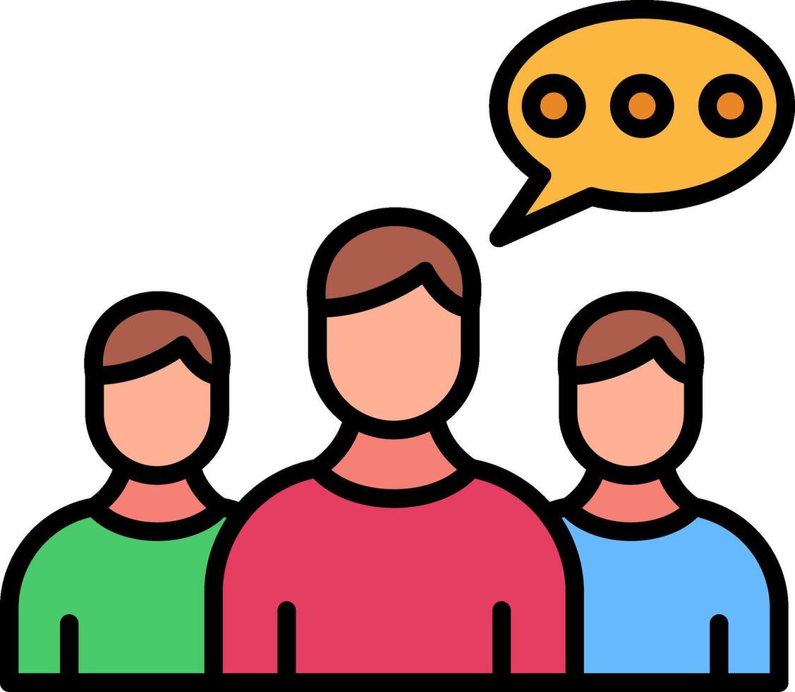 Communication Line Filled Icon vector
