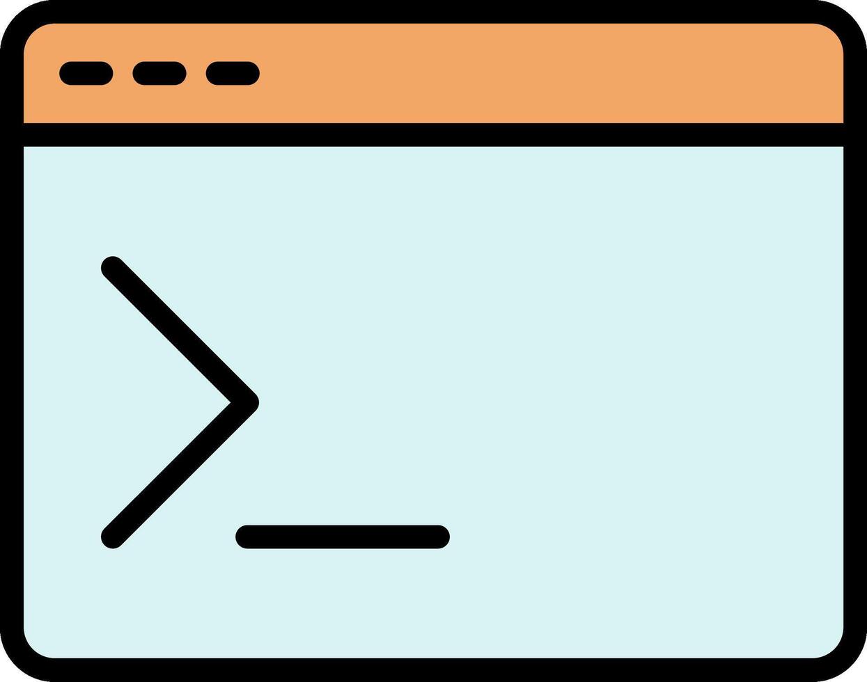 Terminal Line Filled Icon vector