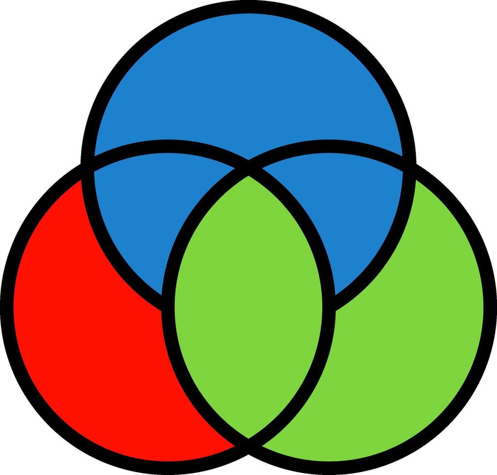 Colour Line Filled Icon vector
