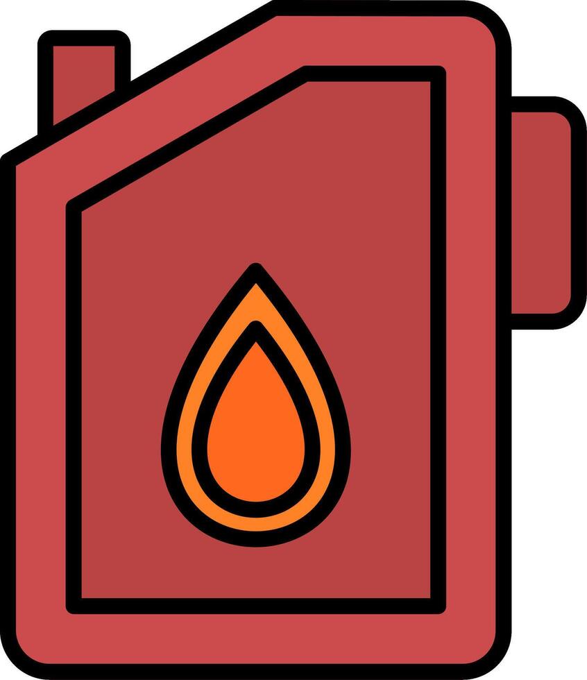 Oil Change Line Filled Icon vector