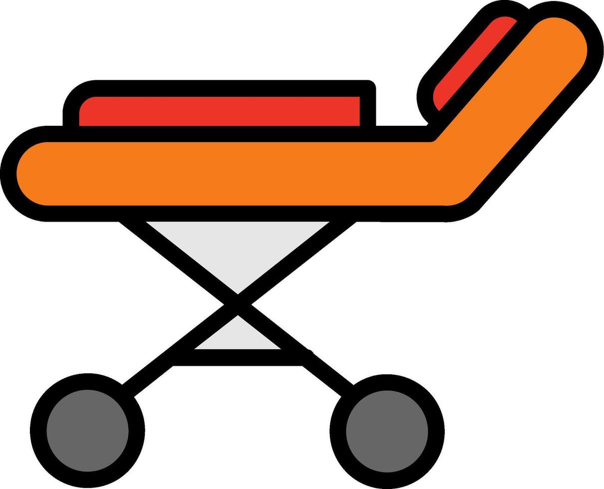 Stretcher Line Filled Icon vector