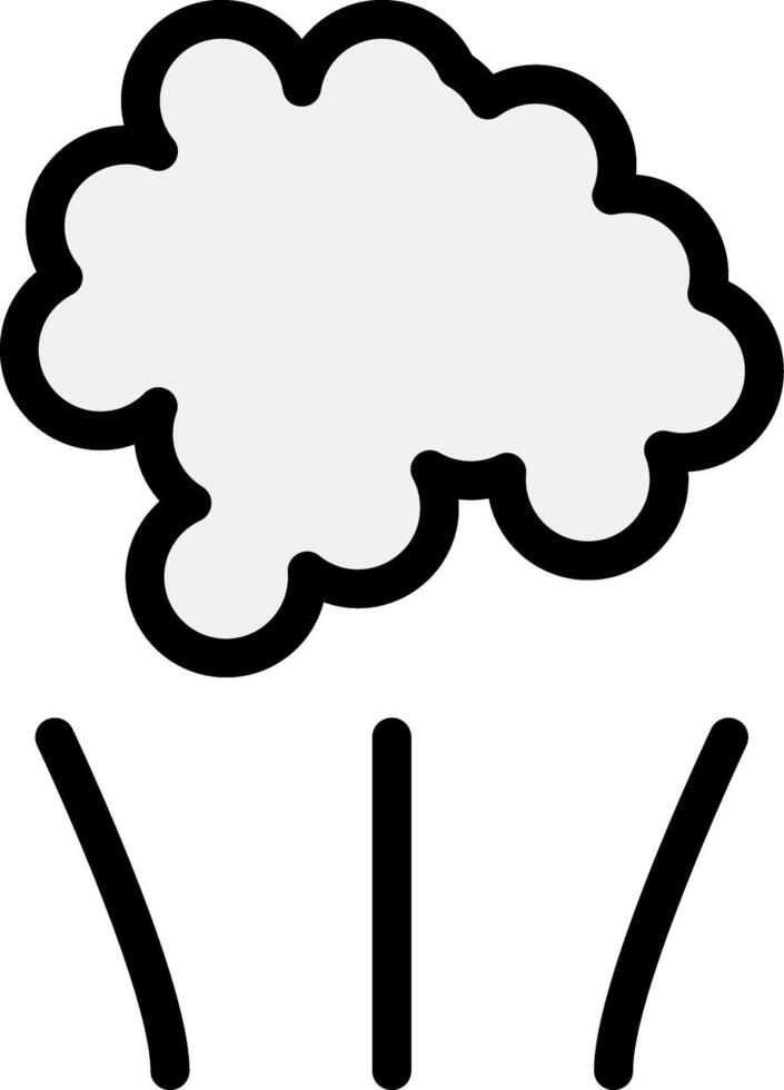Smoke Line Filled Icon vector