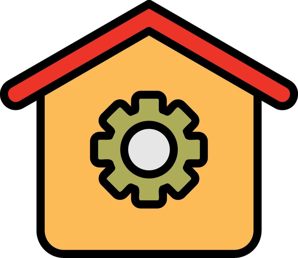Setting Line Filled Icon vector