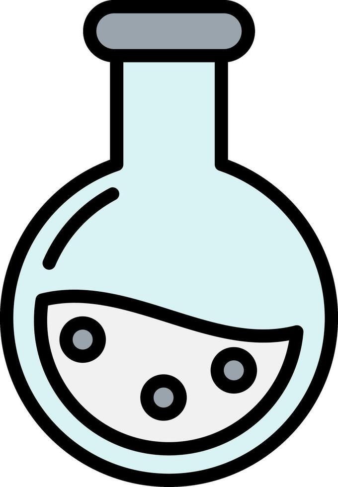 Flask Line Filled Icon vector