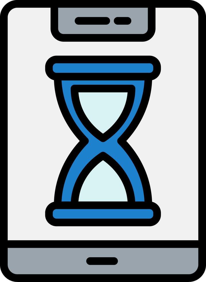 Smartphone Line Filled Icon vector