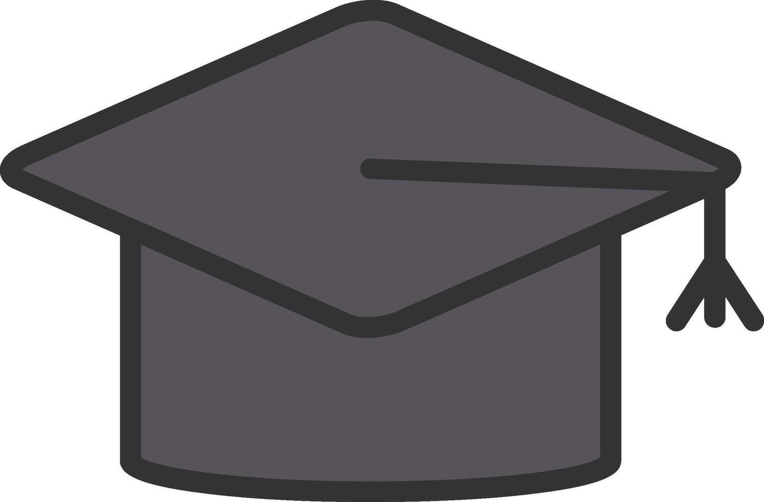 Motarboard Line Filled Icon vector