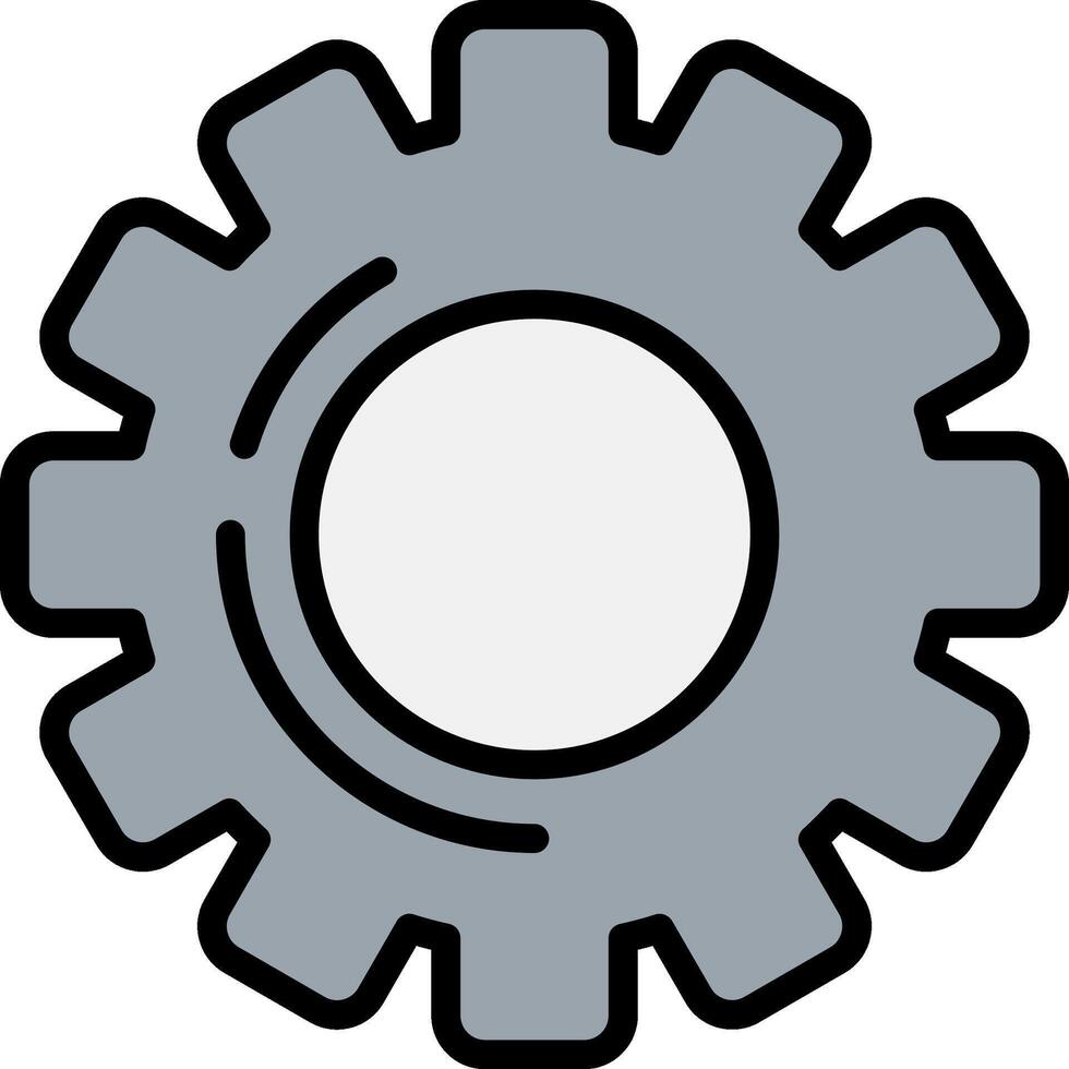 Setting Line Filled Icon vector