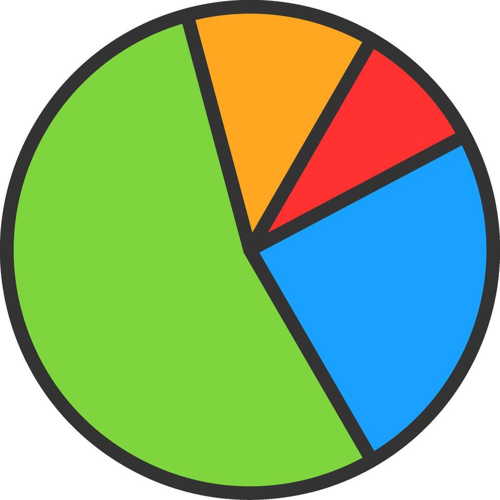 Statistics Line Filled Icon vector