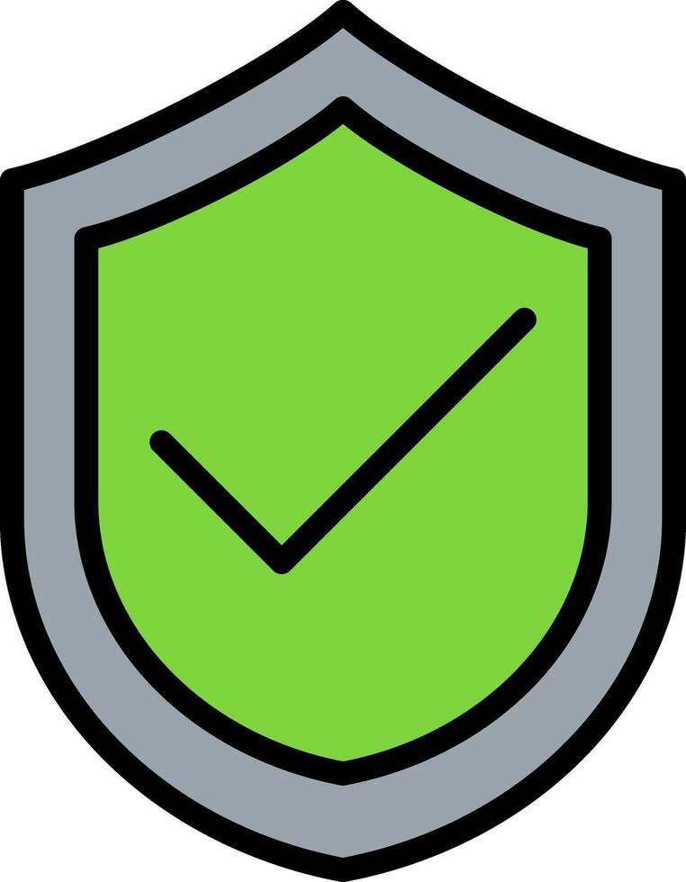 Safe Line Filled Icon vector