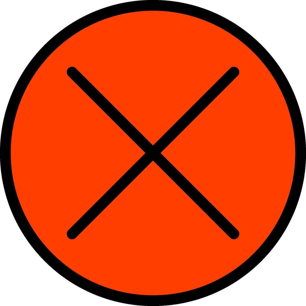 Cancel Line Filled Icon vector