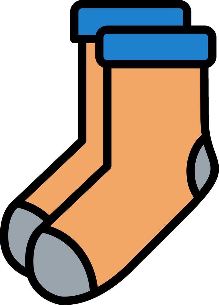 Socks Line Filled Icon vector