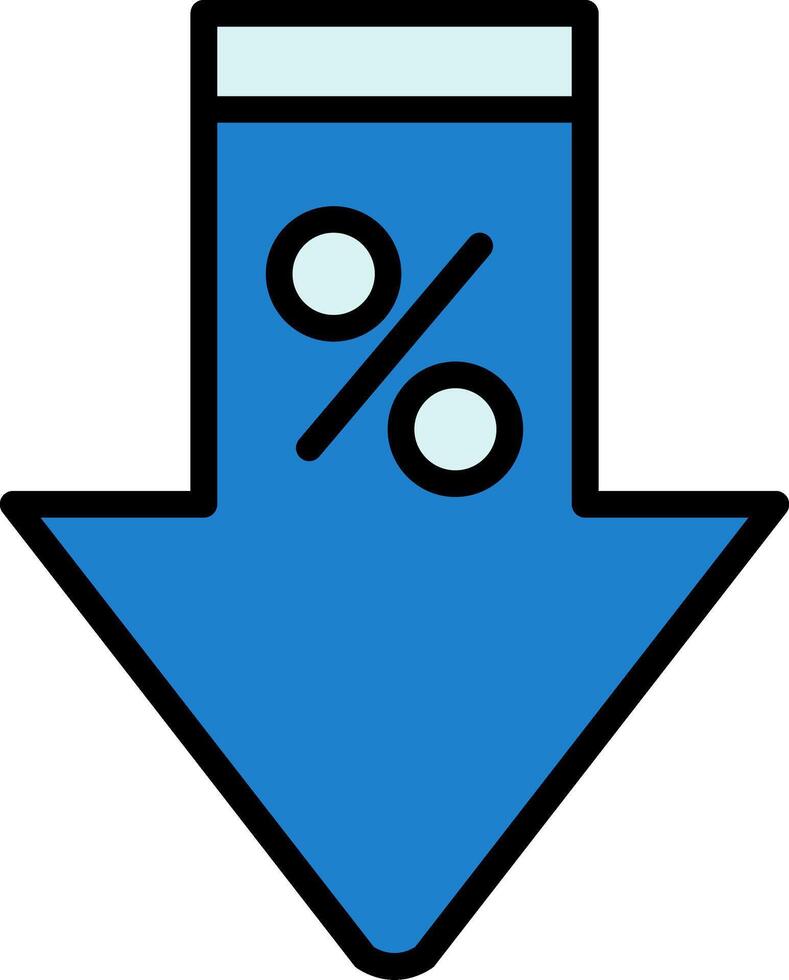 Discount Line Filled Icon vector