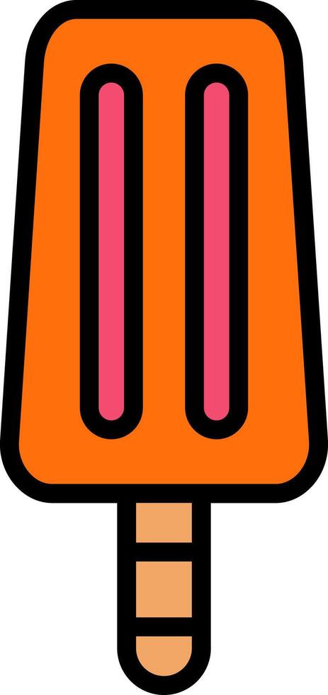 Ice Cream Line Filled Icon vector