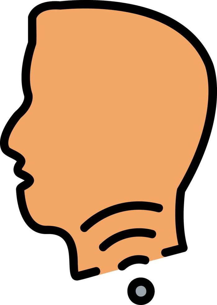 Hoarseness Line Filled Icon vector