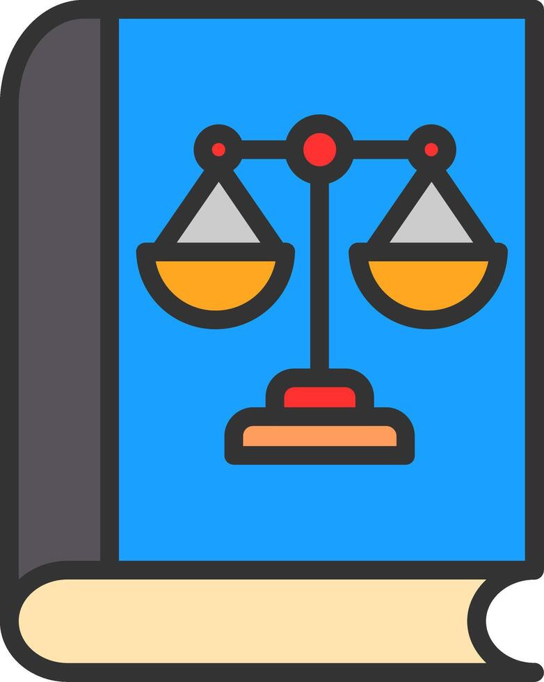 Book Line Filled Icon vector