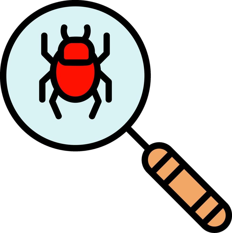 Detection Line Filled Icon vector