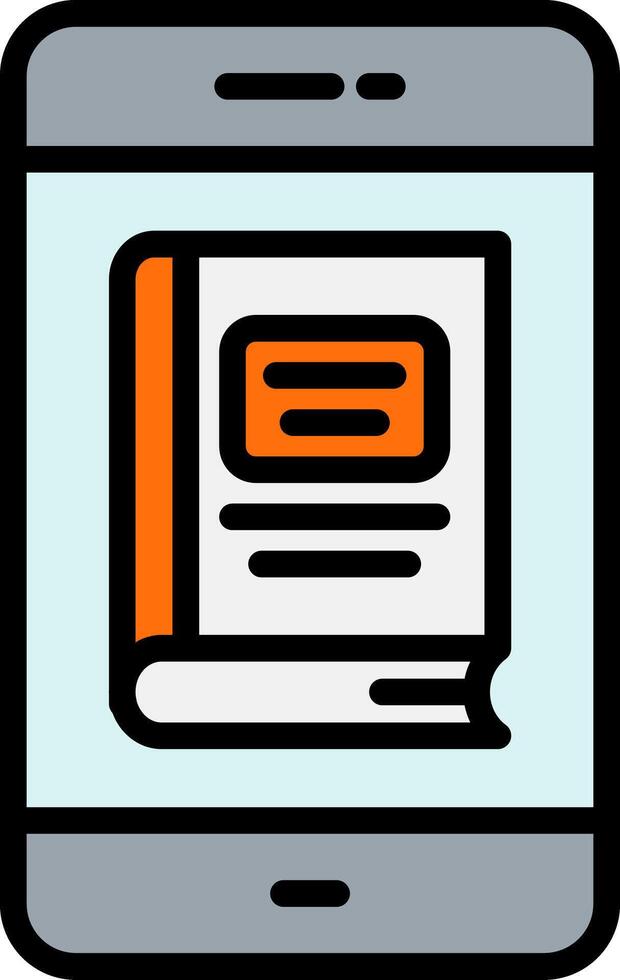 Online Learning Line Filled Icon vector