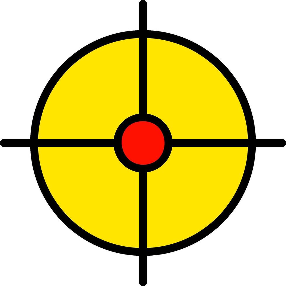 Objective Line Filled Icon vector