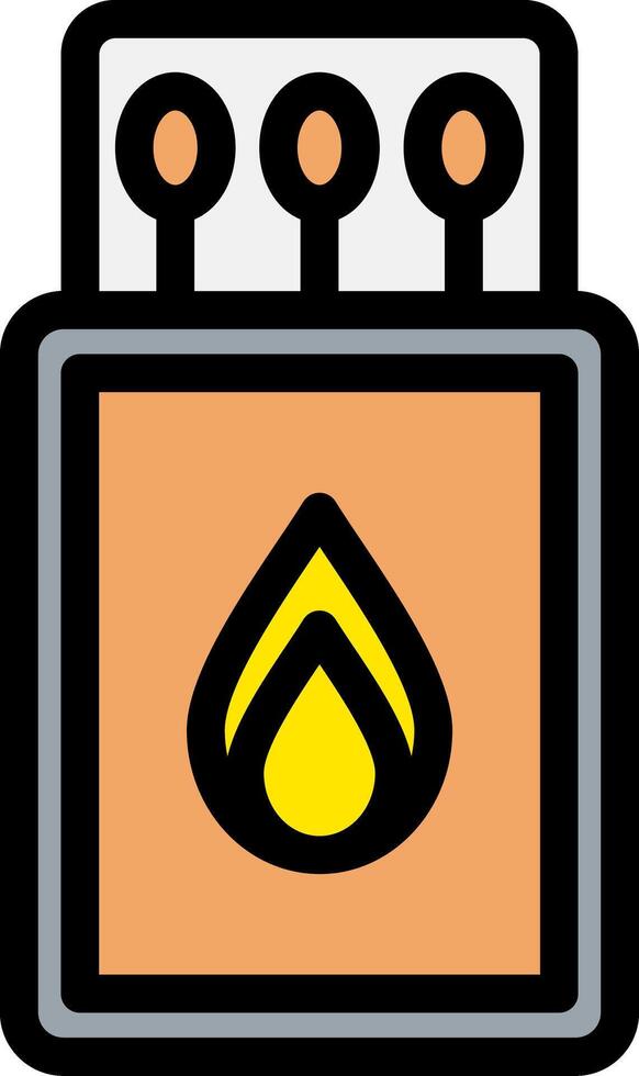 Match box Line Filled Icon vector
