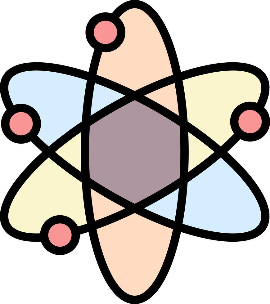 Solar System Line Filled Icon vector