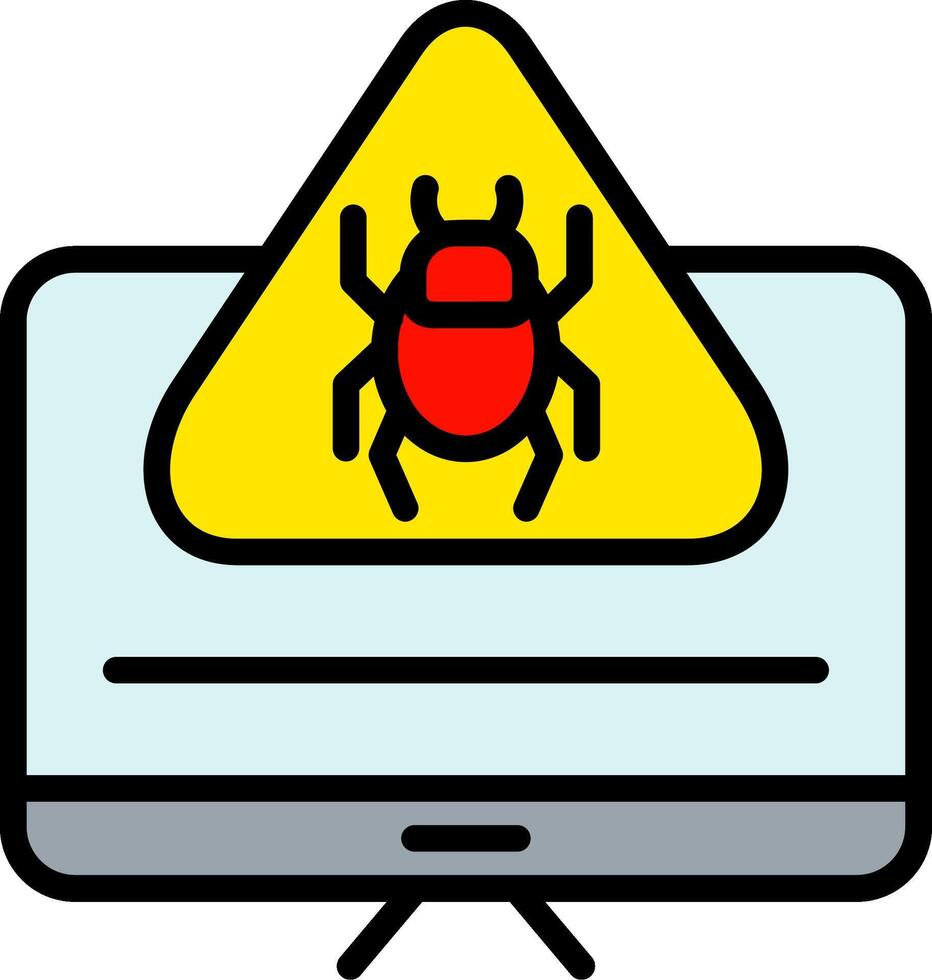 virus Line Filled Icon vector