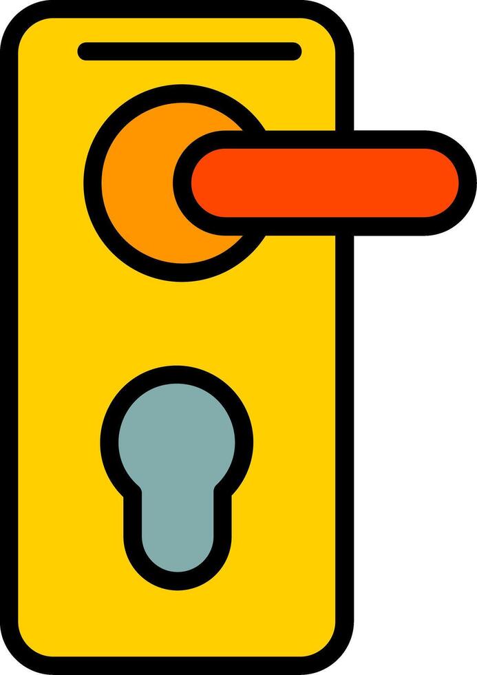 Lock Line Filled Icon vector