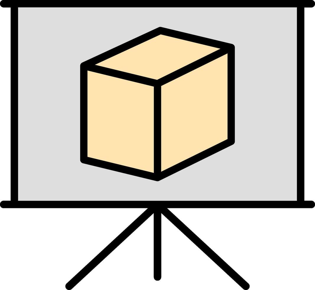 Presentation Line Filled Icon vector