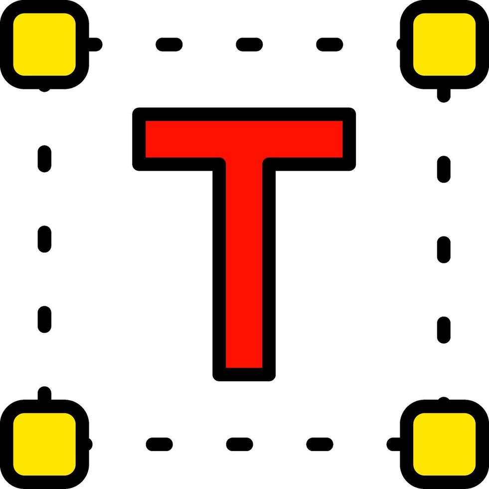 Text Line Filled Icon vector