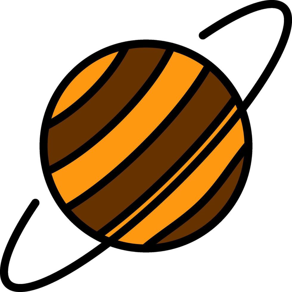 Uranus Line Filled Icon vector