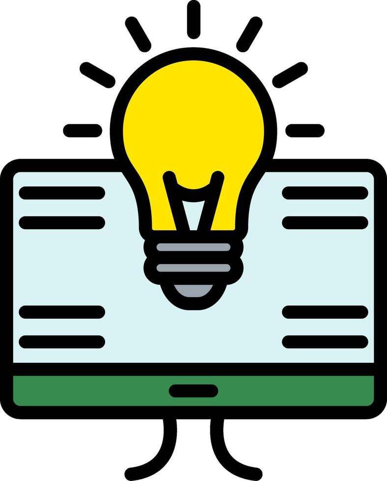 Idea Line Filled Icon vector