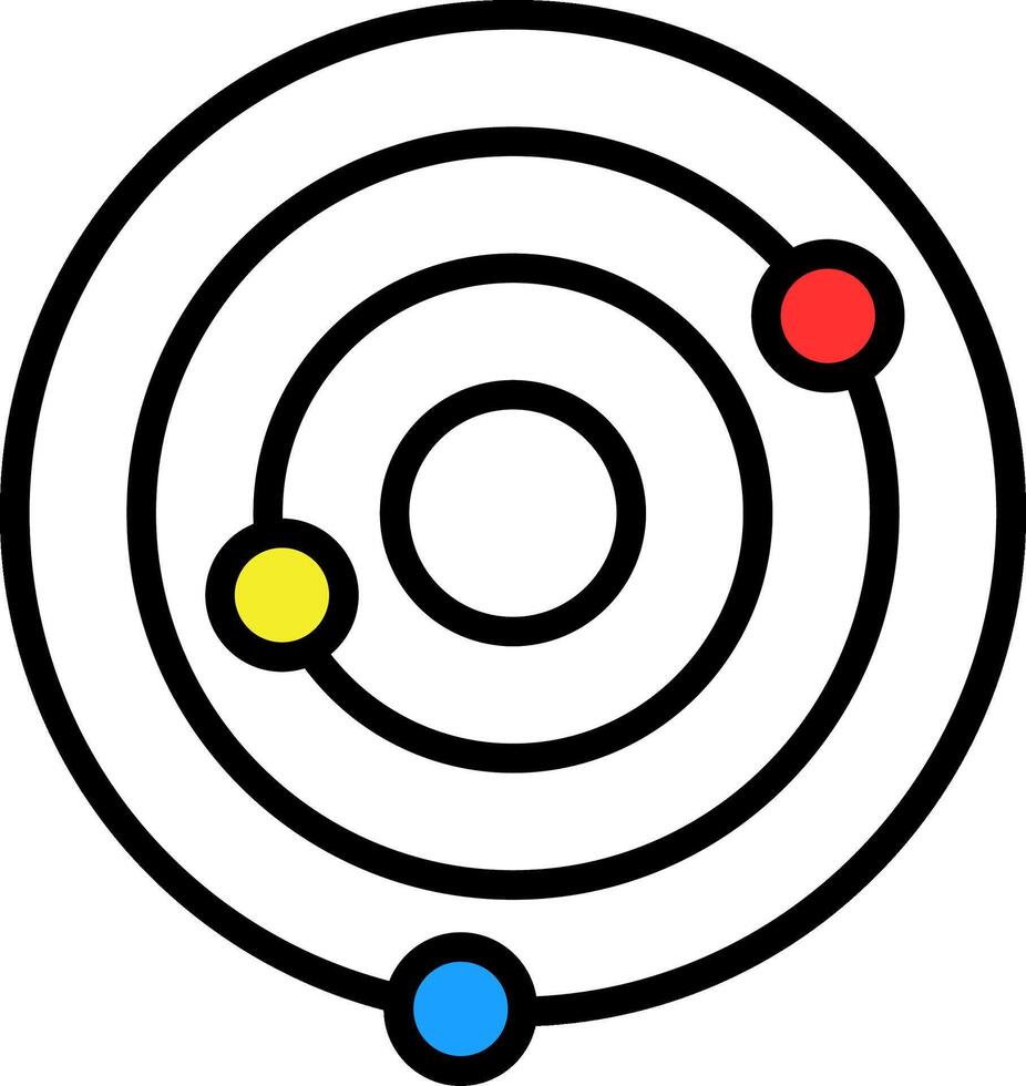 Galaxy Line Filled Icon vector