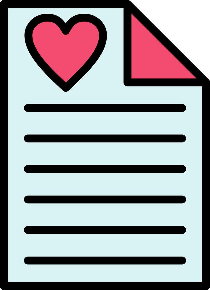 Wishlist Line Filled Icon vector