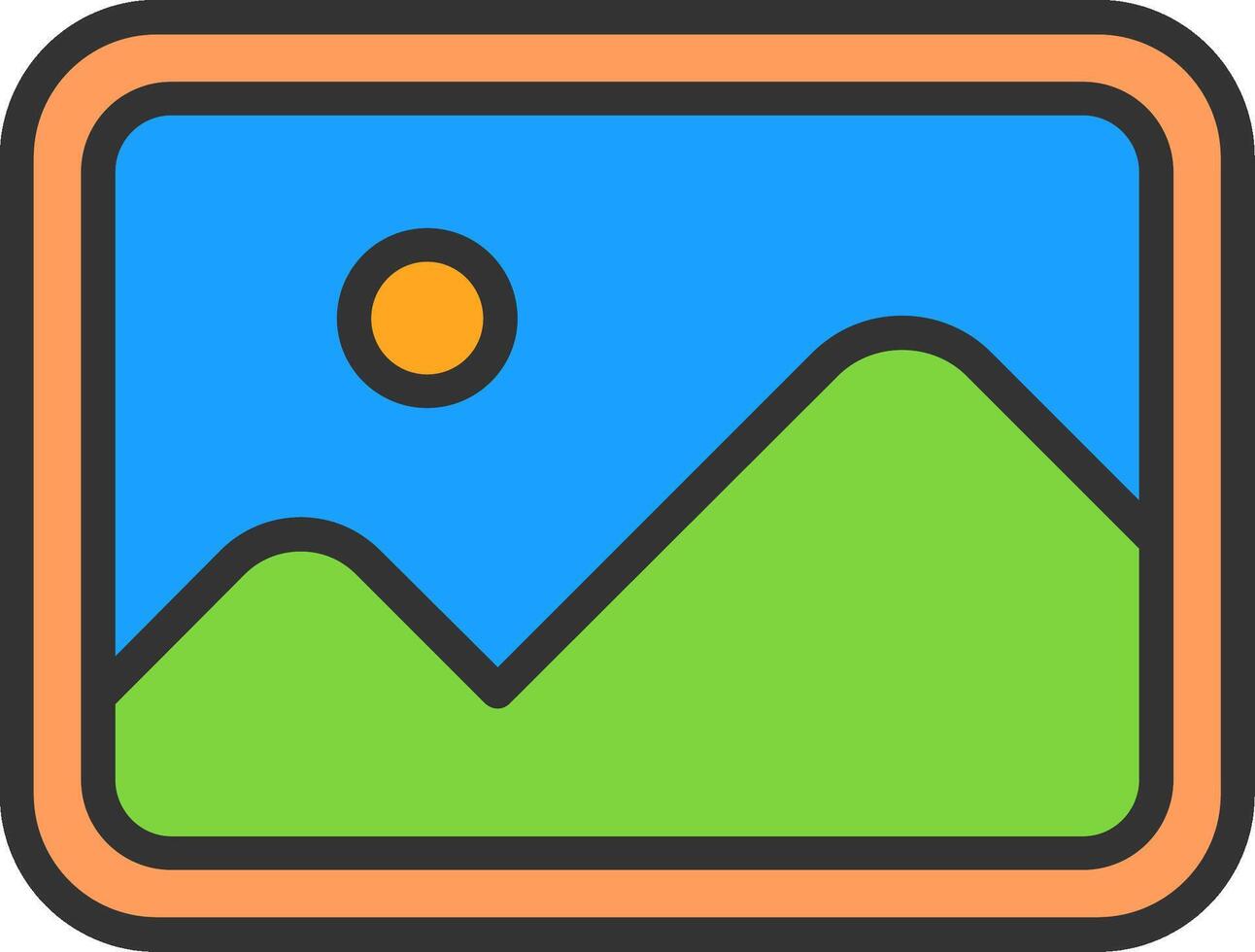 Image Line Filled Icon vector