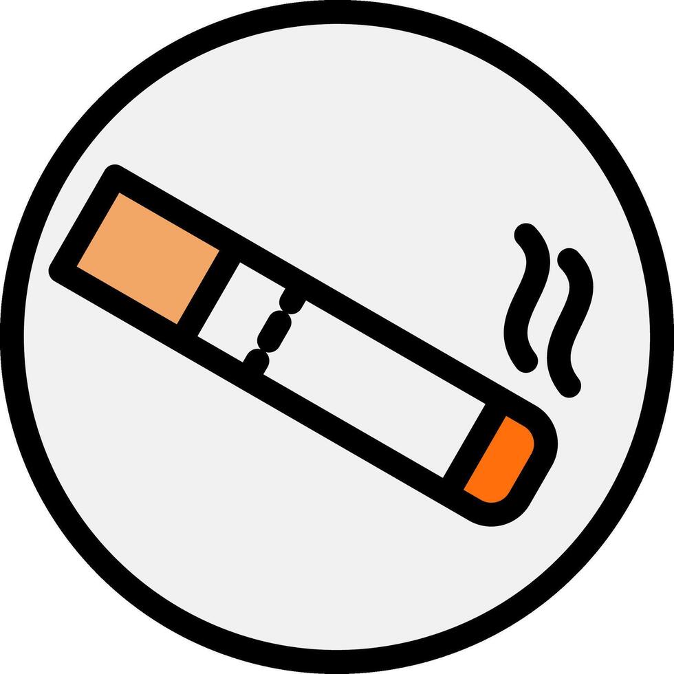 Smoking Line Filled Icon vector