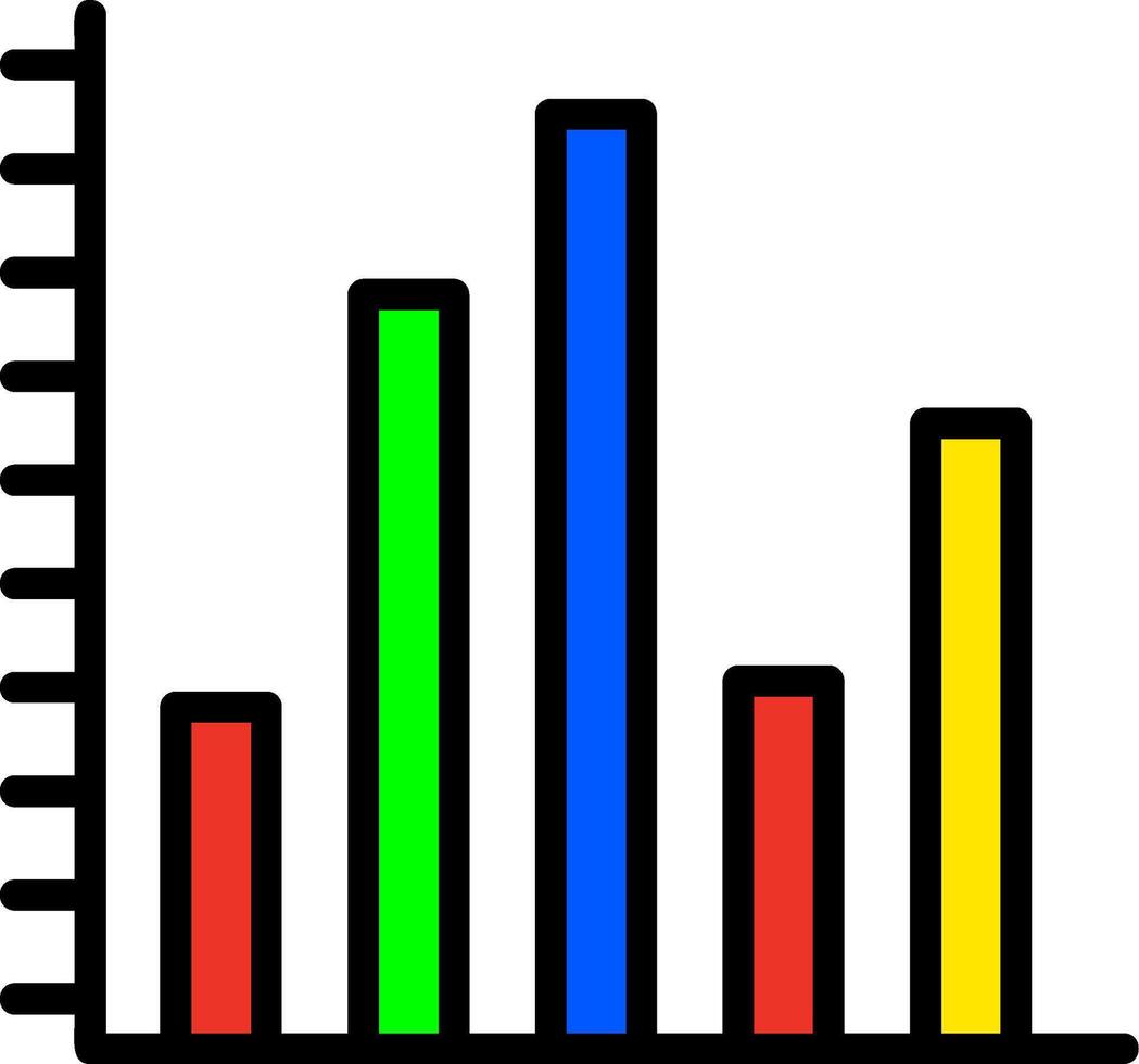 Statistics Line Filled Icon vector