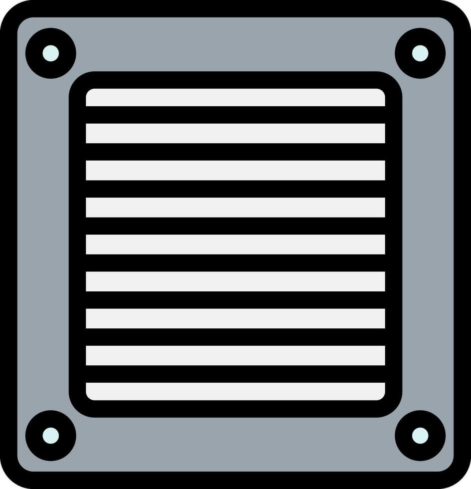 Ventilation Line Filled Icon vector