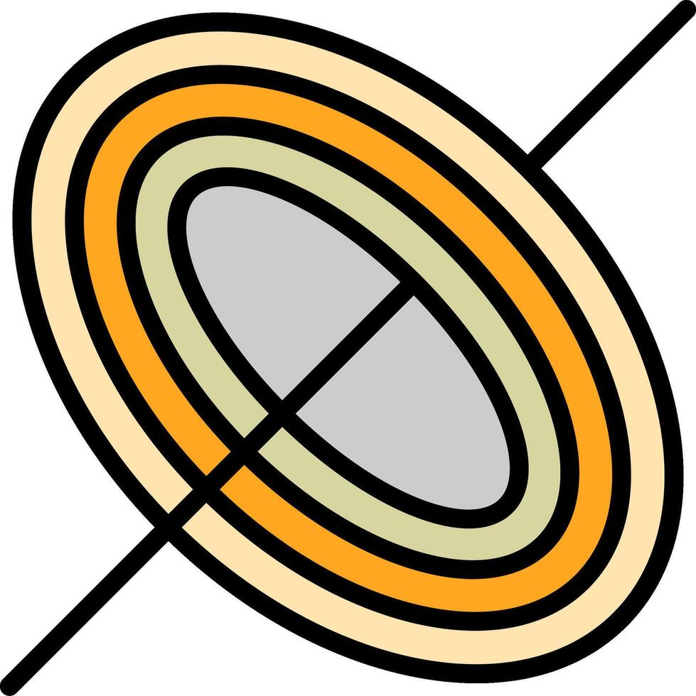 Black Hole Line Filled Icon vector