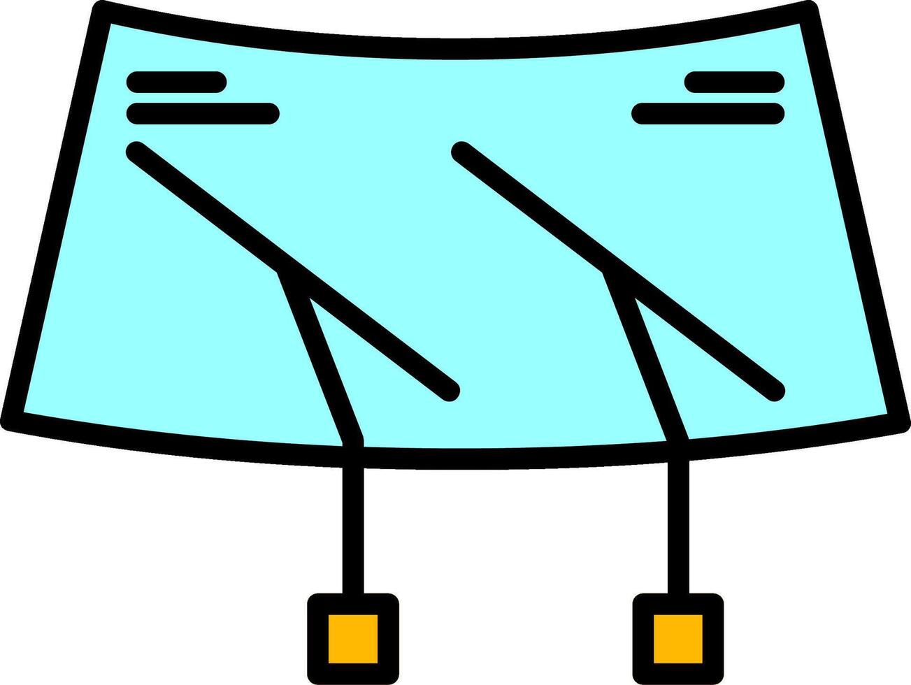 Windscreen Line Filled Icon vector